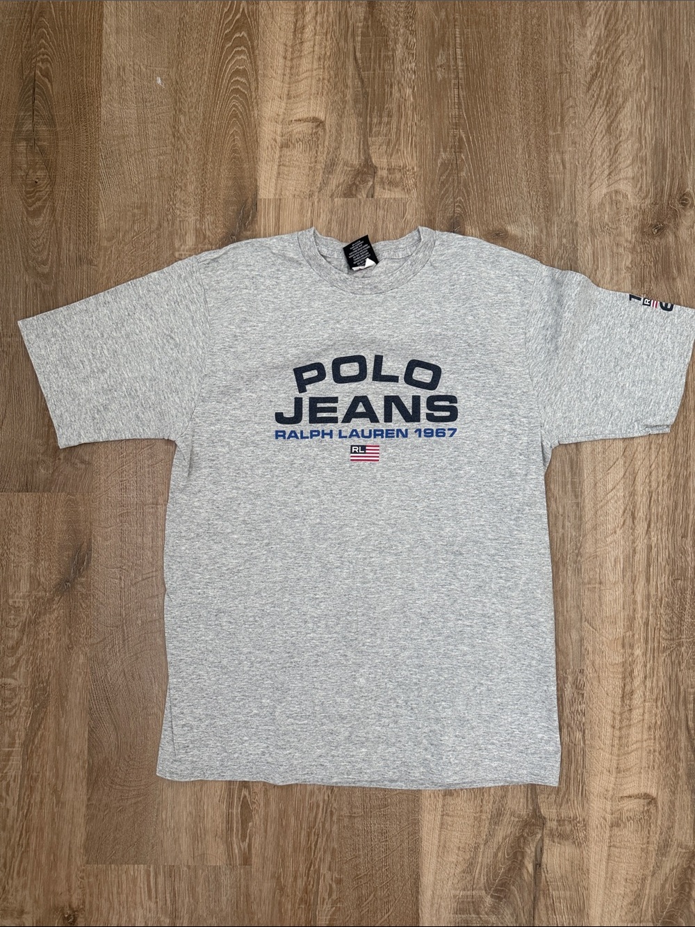 Kids’ Ralph Lauren Polo Jeans Gray Short Sleeve Logo T-Shirt